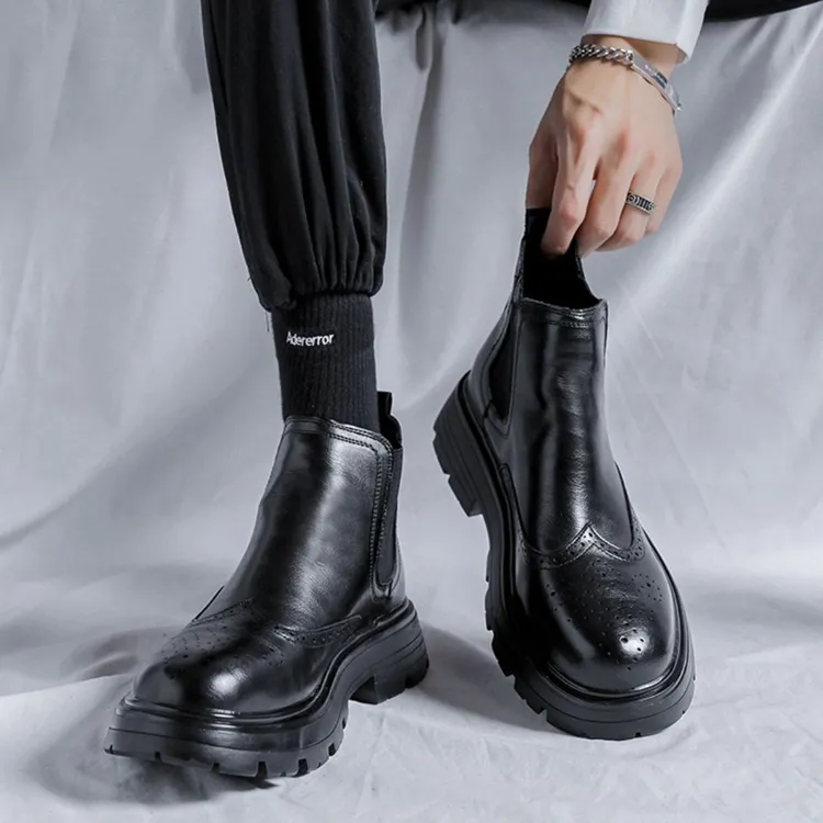 Cachiotti Short Chelsea Boots Men's Black-9