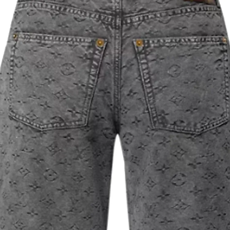 LOUIS VUITTON Vintage Effect Monogram Flared Jeans-3