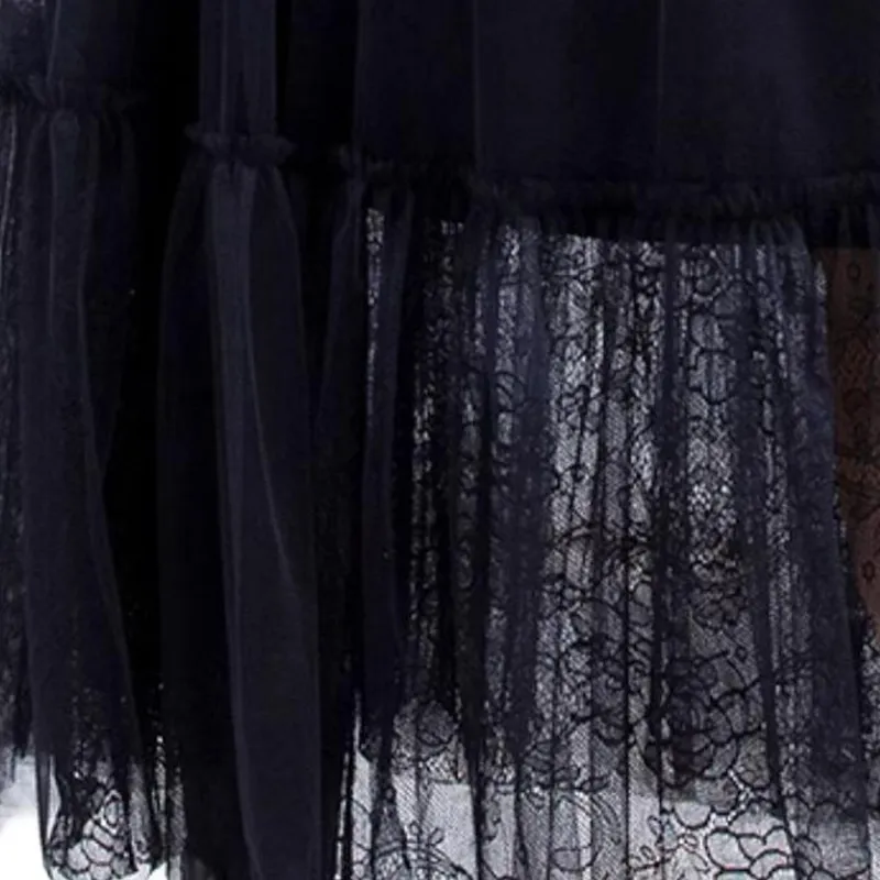 BESIONIA SS23 Casual Long Skirts Women's Black-4