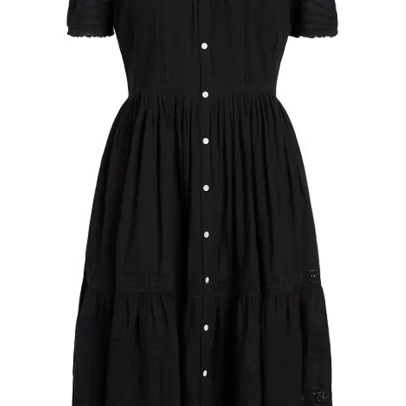 Polo Ralph Lauren Lace trim Cotton Midi Dress-2