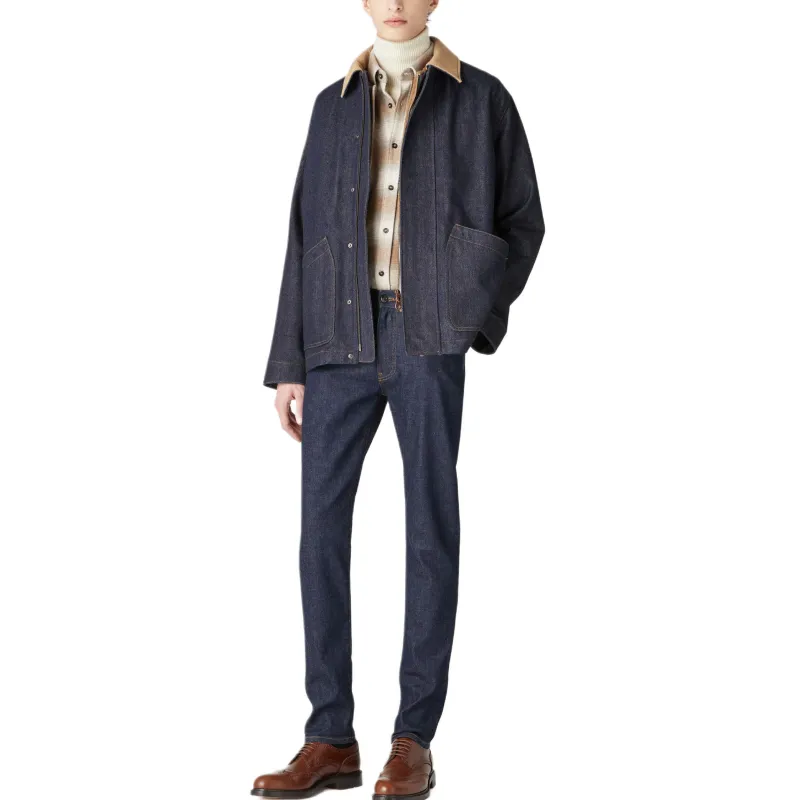 Loro Piana FW24 Denim Jacket Men's Dark Shadow Blue-3