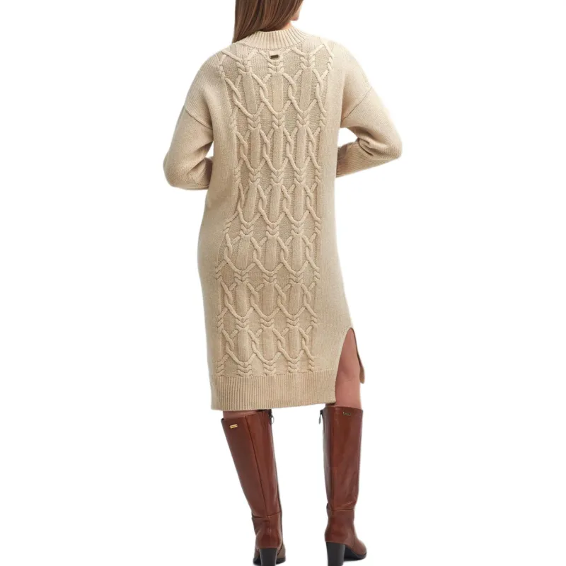 BARBOUR FW24 Long-Sleeved Dresses Women's White Pepper Color-3