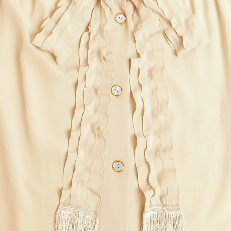 Valentino Ruffled Straight Hem Shirt-6