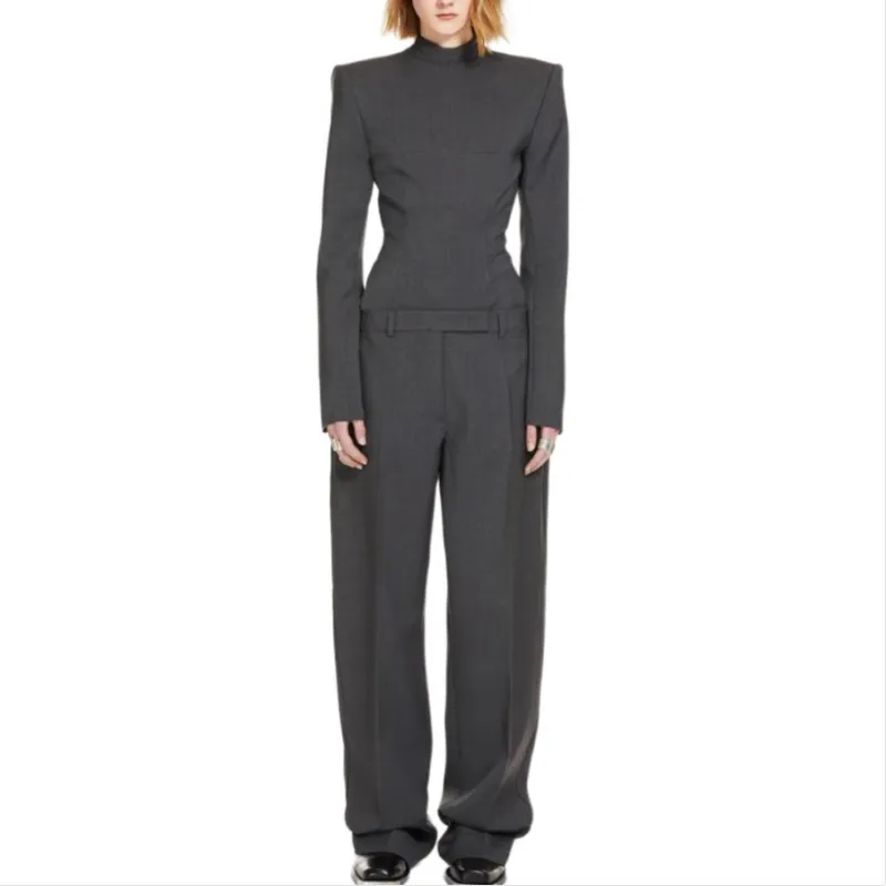 SportMa Ampezzo1234 Collection Casual Pants Women's Dark Gray-1