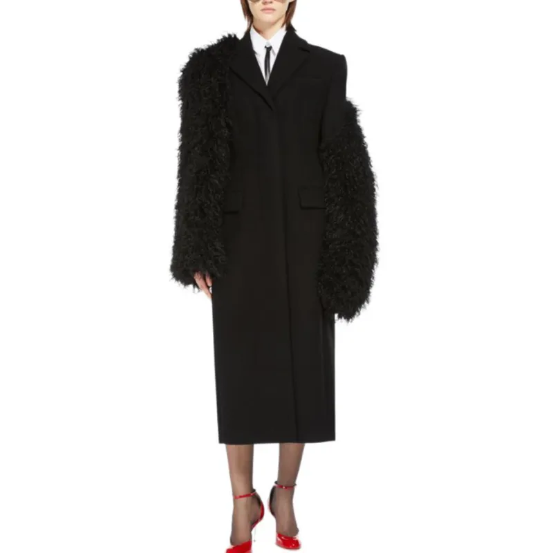 SportMax Open Front Faux Fur Cropped Jacket-3