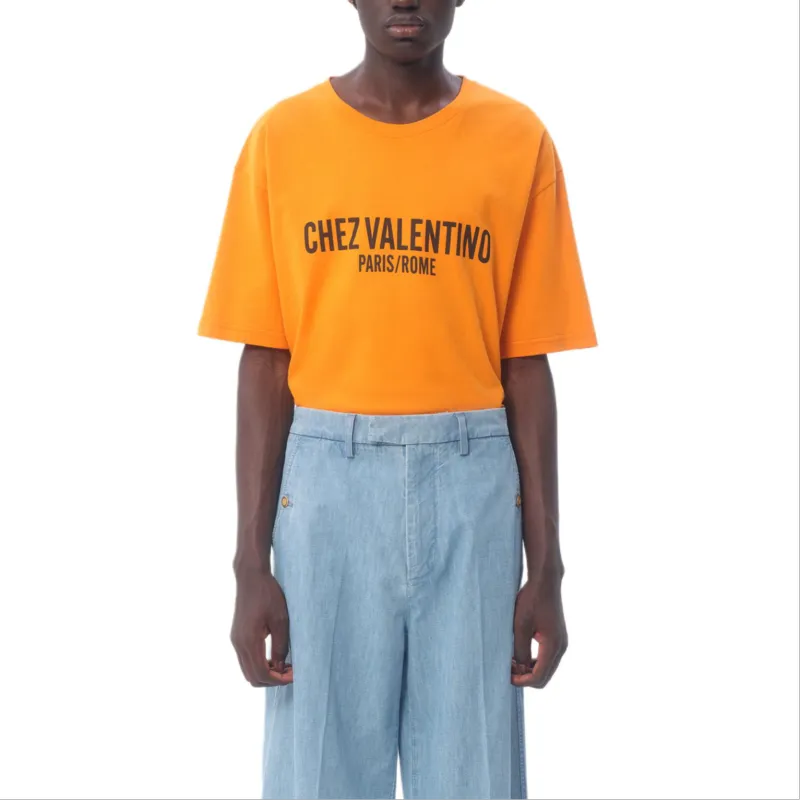 Valentino Chez Valentino Printed Crewneck T Shirt-1