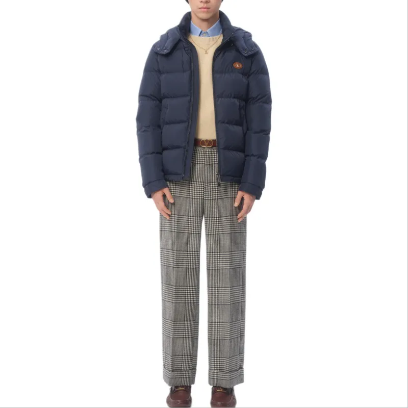 Valentino Zip Up Hooded Down Jacket-2