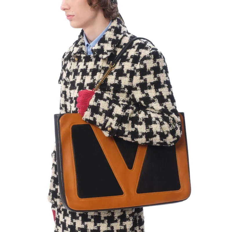 Valentino FW24 Coat Men's Black White-6