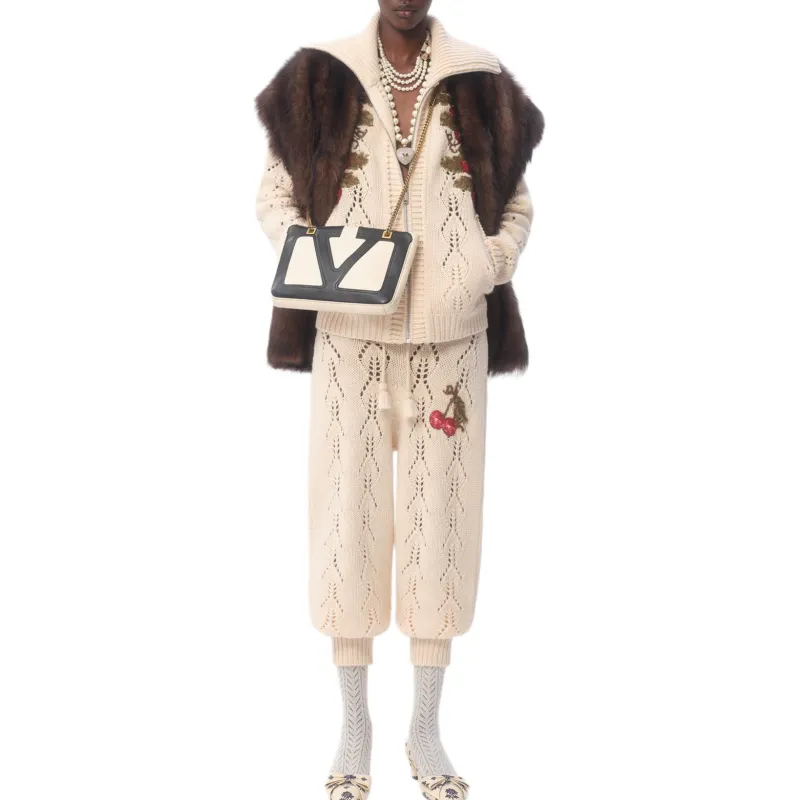Valentino FW24 Sweater Women's Light Beige-4