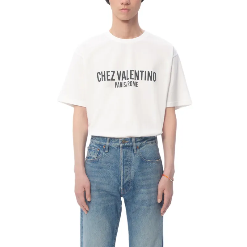 Valentino Chez Valentino Printed Crewneck T Shirt-1