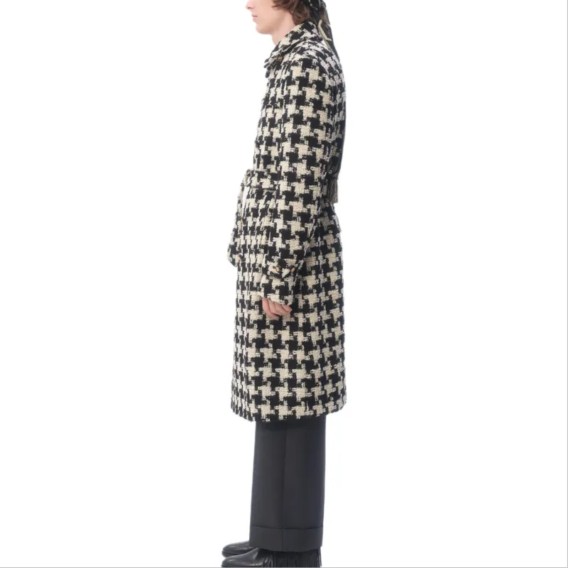 Valentino FW24 Coat Men's Black White-4