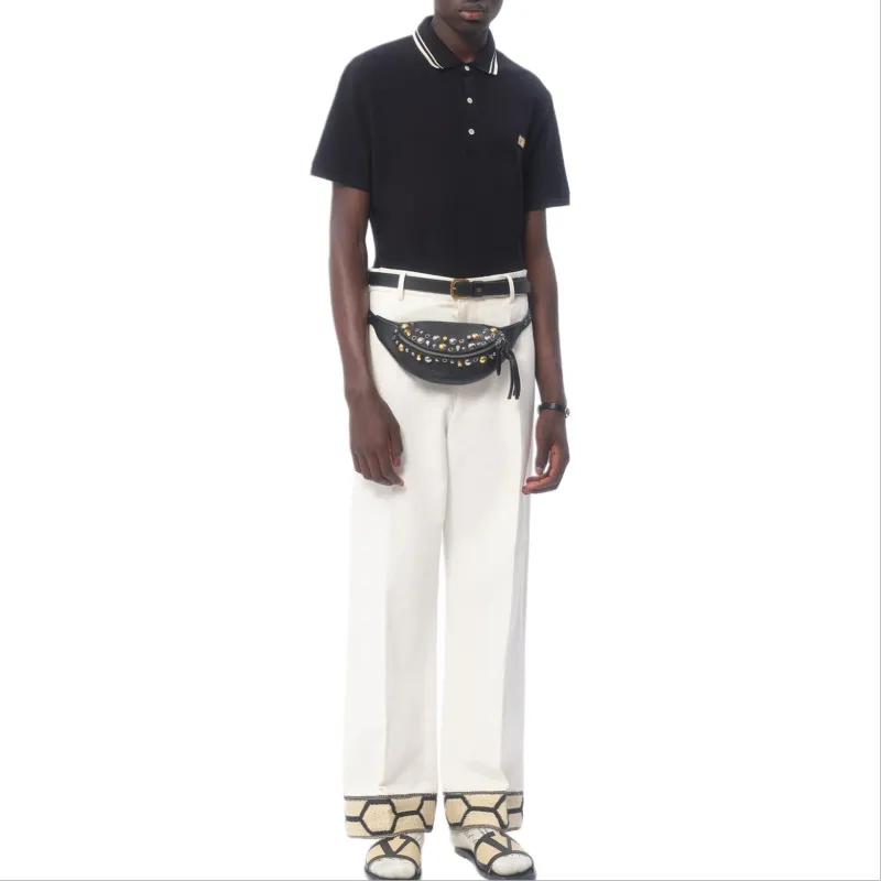 Valentino Logo Embroidered Straight Hem Polo Shirt-2