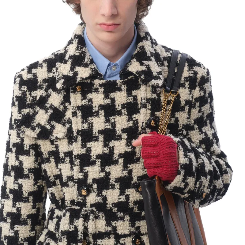 Valentino FW24 Coat Men's Black White-8