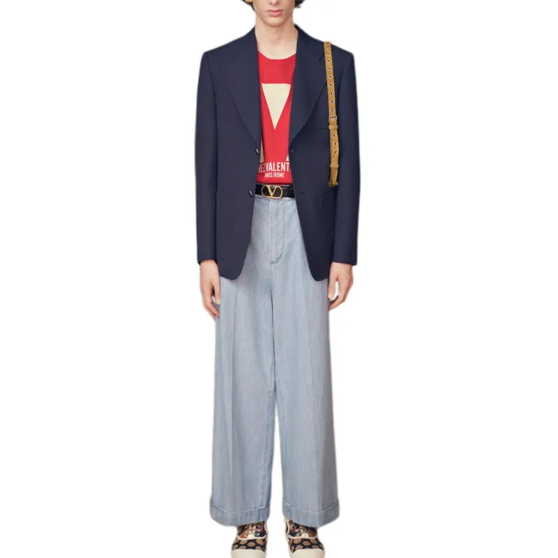 Valentino Single Breasted Straight Hem Jacket-2