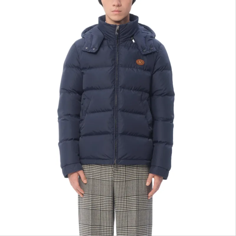 Valentino Zip Up Hooded Down Jacket-1