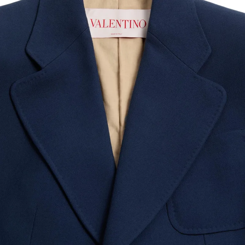 Valentino Single Breasted Straight Hem Jacket-10