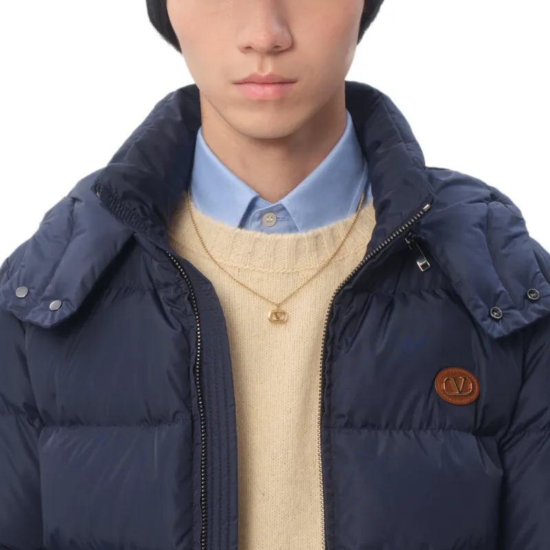 Valentino Zip Up Hooded Down Jacket-6
