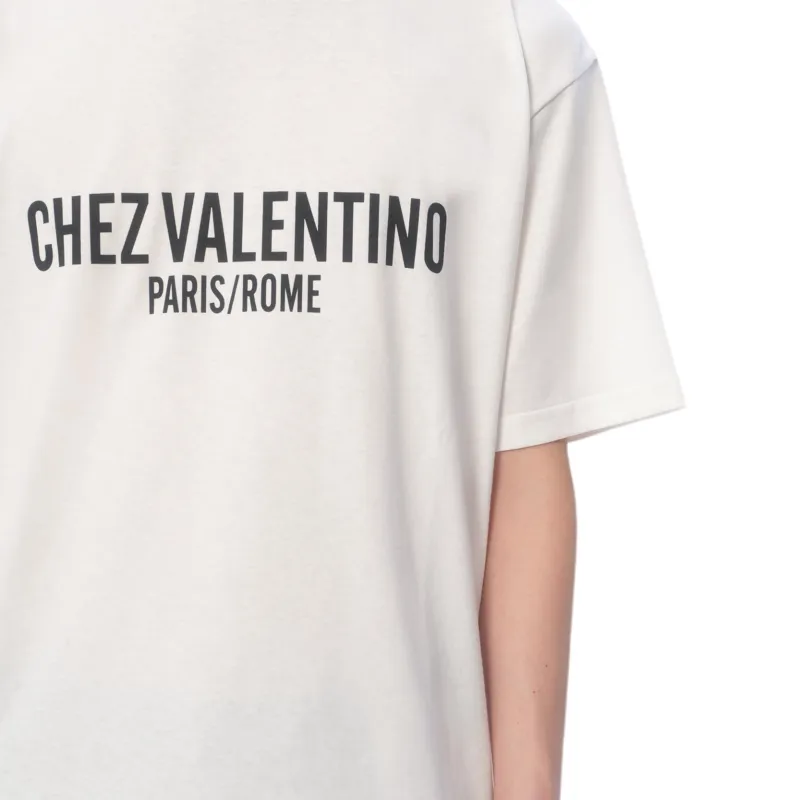 Valentino Chez Valentino Printed Crewneck T Shirt-6