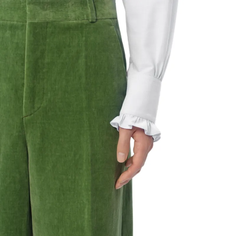 Valentino Straight Leg Velvet Trousers-9