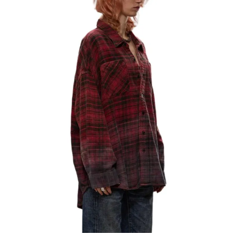 R13 Checked Degrade Shirt-3