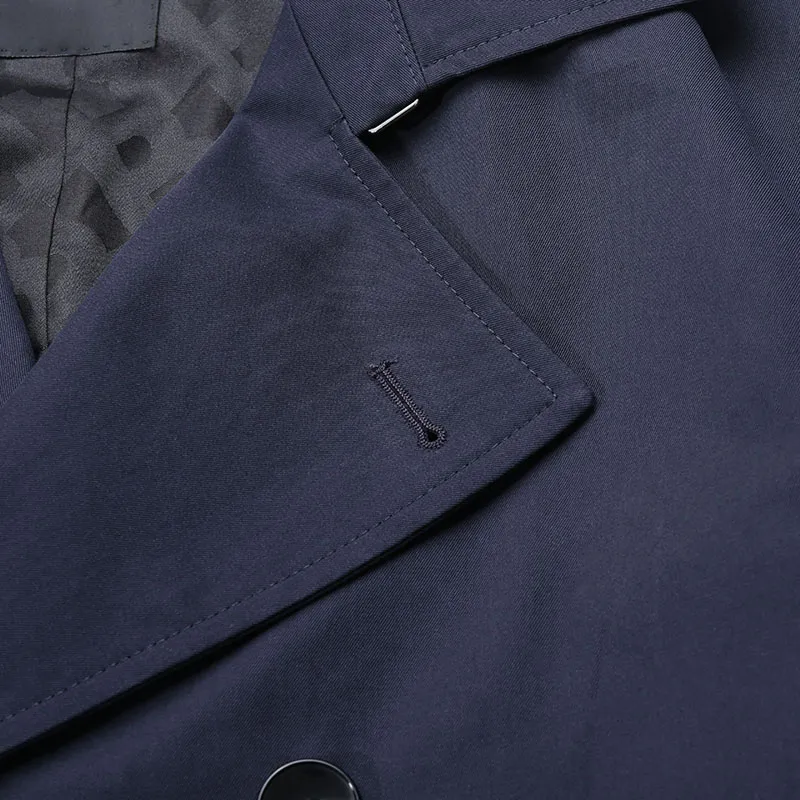 HUGO BOSS Trench Coat Men's Dark Blue-3