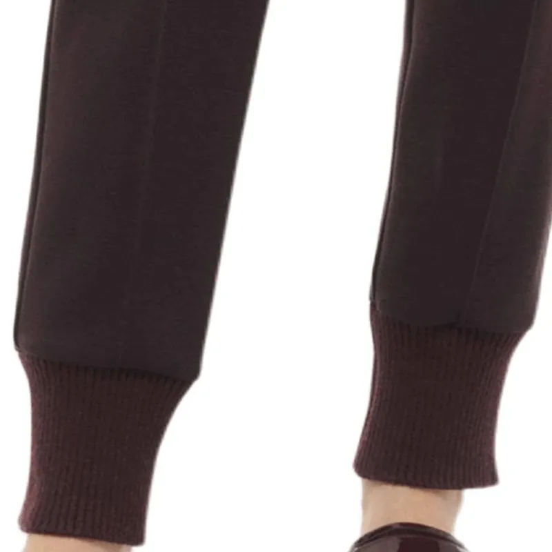 CHANEL Knitted Sports Pants Women's Dark Brown-2