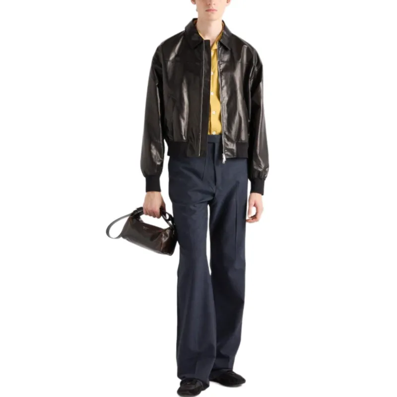 PRADA Leather Bomber Jacket-1