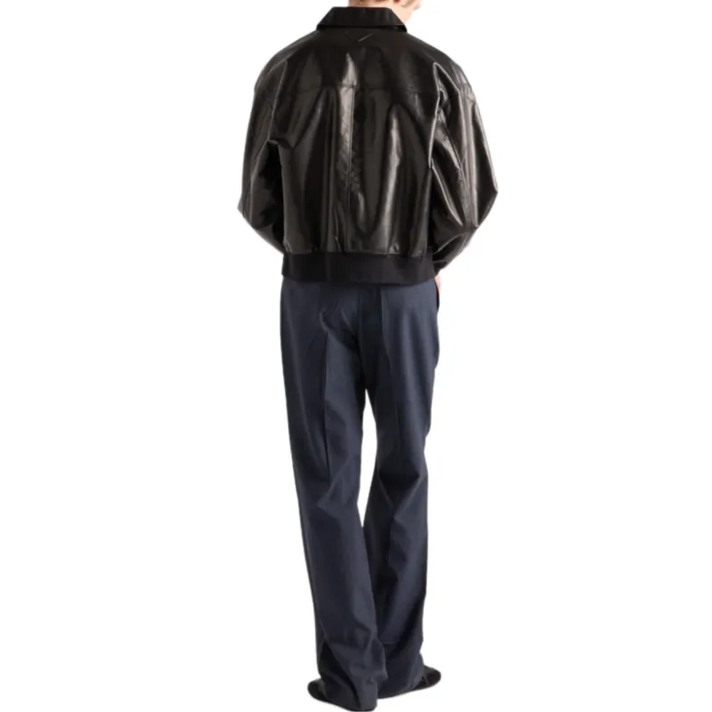 PRADA Leather Bomber Jacket-2