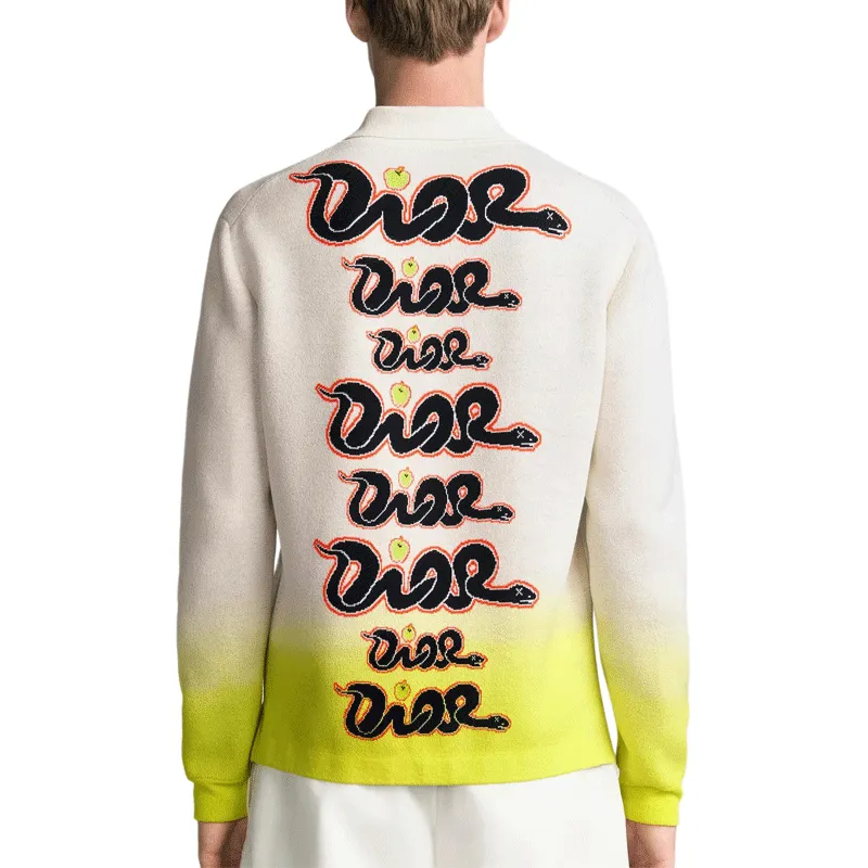 DIOR X Kaws Long Sleeved Polo Shirt-4