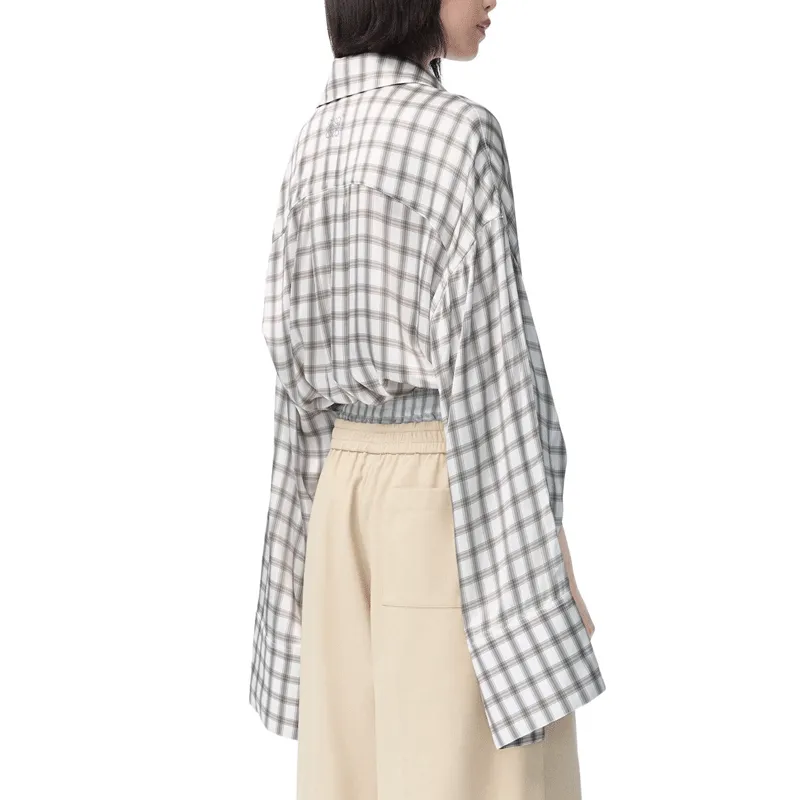 LOEWE Checked Satin Shirt-3