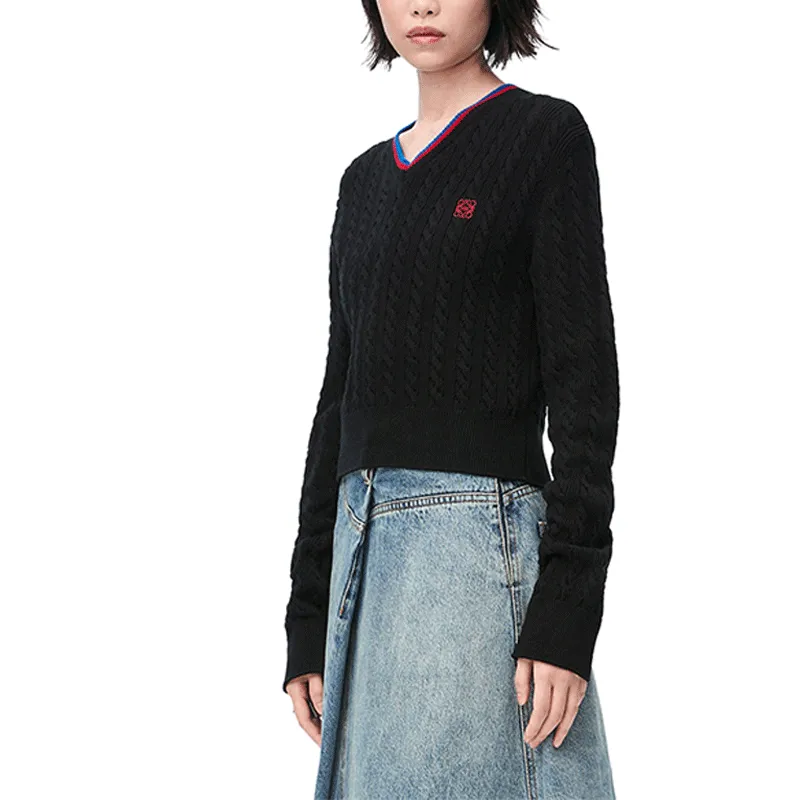 LOEWE SS25 Sweater Women's Black-2