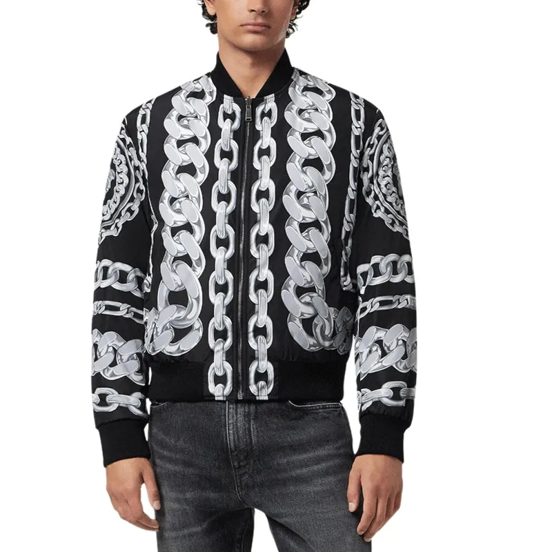 VERSACE Reversible Zipped Bomber Jacket-4