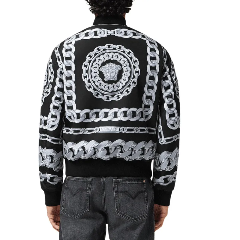 VERSACE Reversible Zipped Bomber Jacket-5