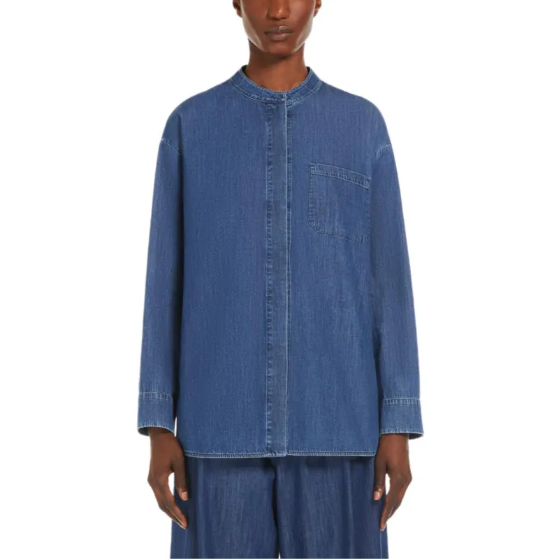 'S MAX MARA Unito Long Sleeved Denim Shirt-2