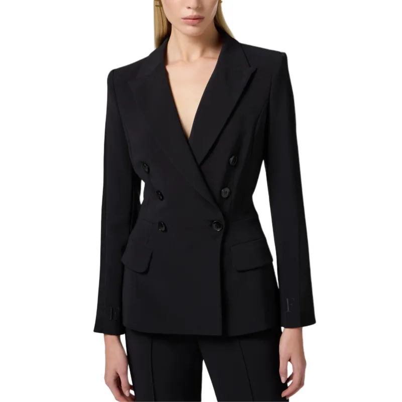 Elisabetta Franchi Satin Bands Crêpe Jacket-1