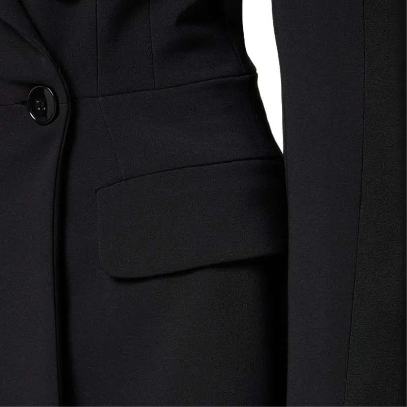 Elisabetta Franchi Satin Bands Crêpe Jacket-4