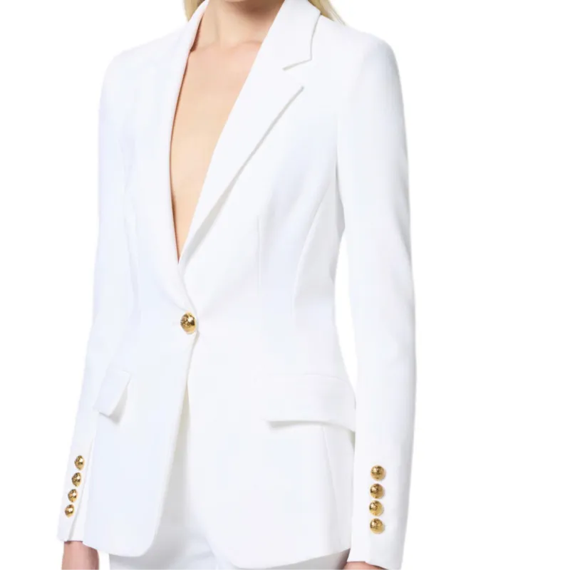 Elisabetta Franchi Embroidery And Strap Crêpe Jacket-3