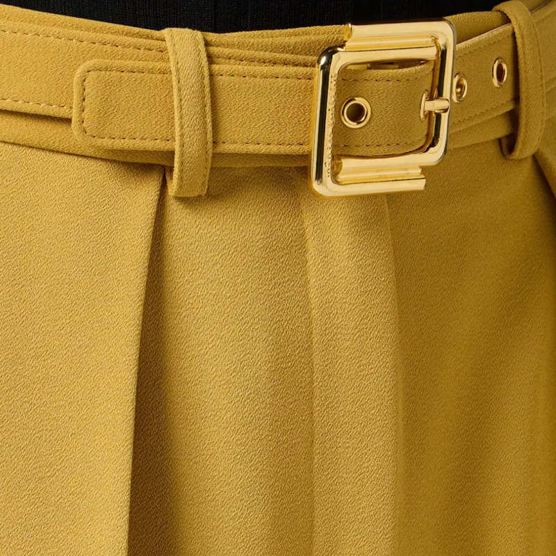 Elisabetta Franchi Belted Crepe Trousers-5