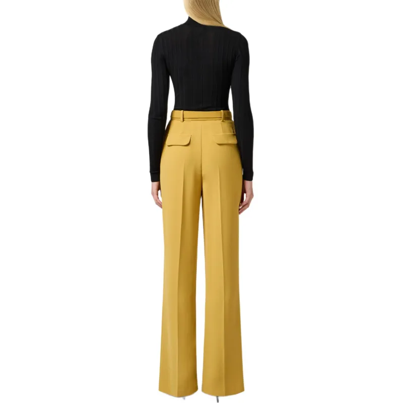 Elisabetta Franchi Belted Crepe Trousers-4