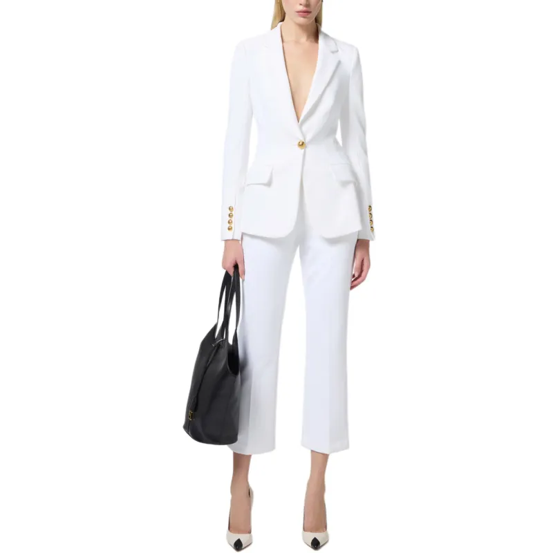 Elisabetta Franchi Embroidery And Strap Crêpe Jacket-1