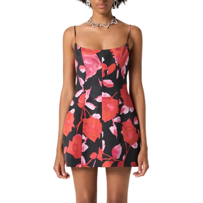 Blumarine Slip Dresses Women's Red Black-2