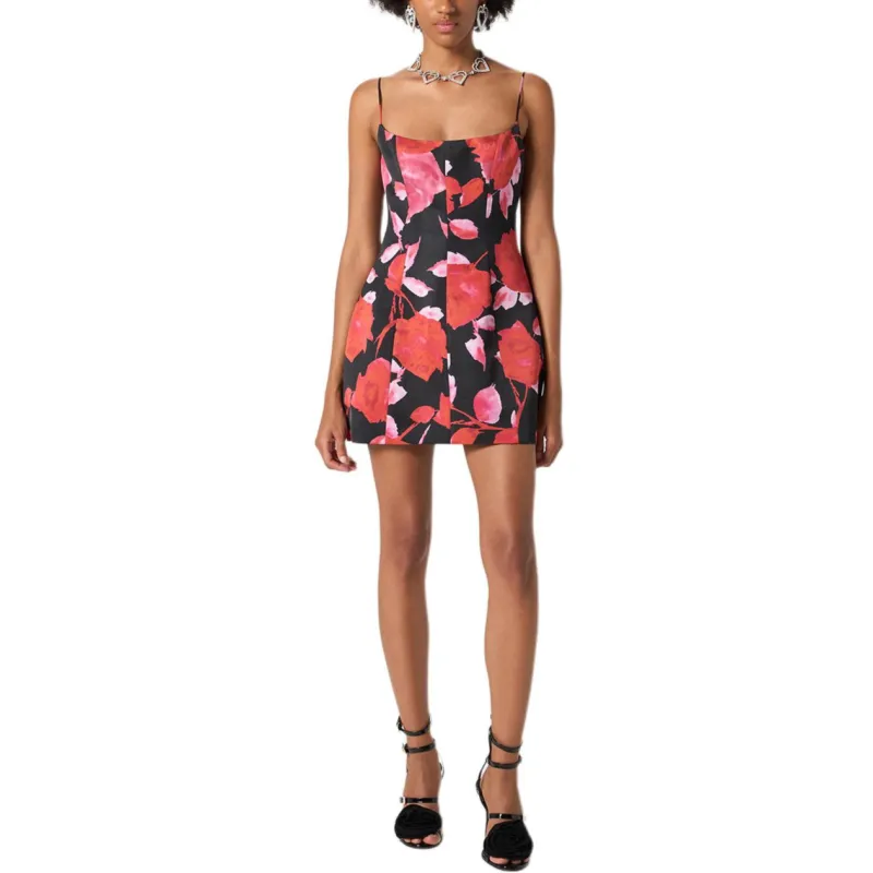 Blumarine Slip Dresses Women's Red Black-1
