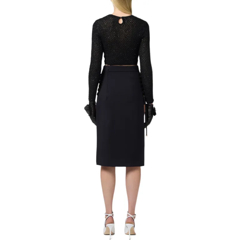 Elisabetta Franchi Lace up Skirt-2
