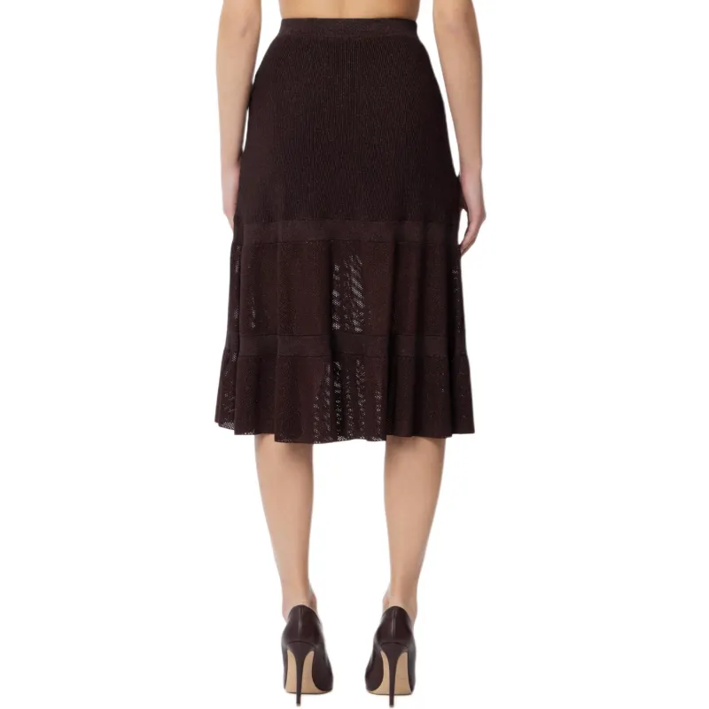 Elisabetta Franchi Knitted Tiered Midi Skirt-1