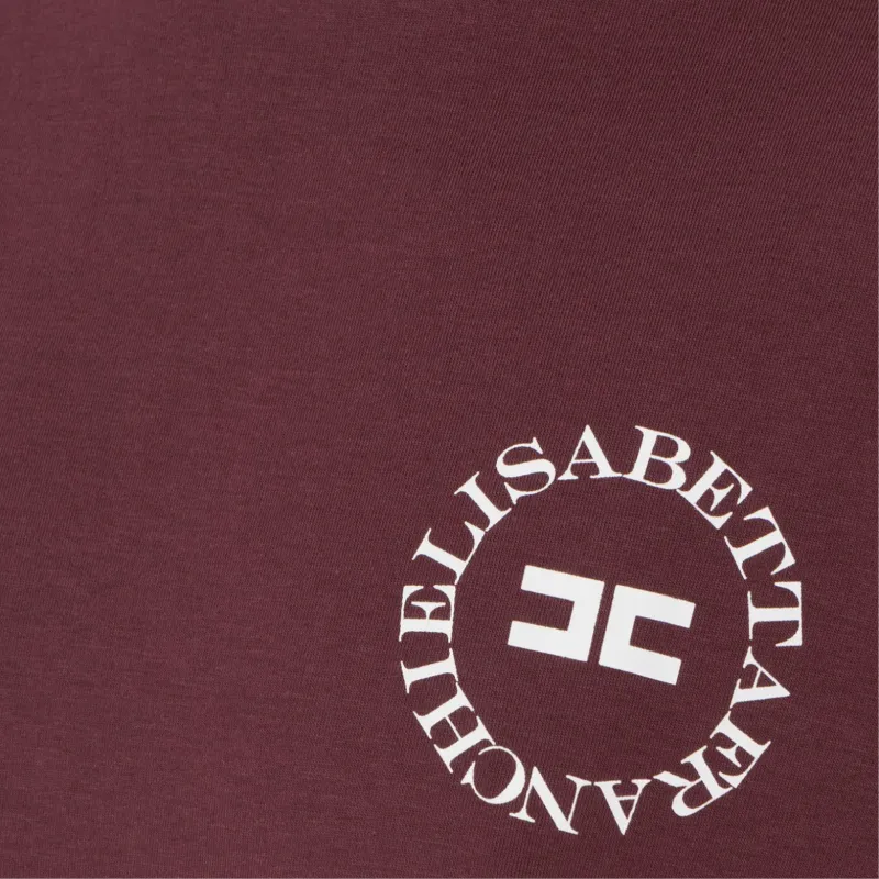 Elisabetta Franchi Cropped Logo print T shirt-2