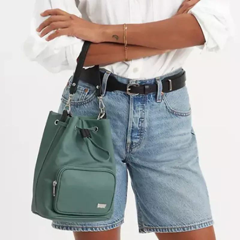 Levi's Polyamide Bucket Bags Shoulder Bags Regular Women's Dark Green-3