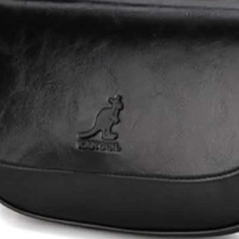 KANGOL Synthetic Leather Portable Crossbody Bag Shoulder Bag Regular Women's Black-3