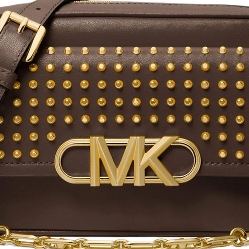 MICHAEL KORS MK PARKER Cow Leather Camera Shoulder Bag Crossbody Bag Medium Size Women's Chocolate-2