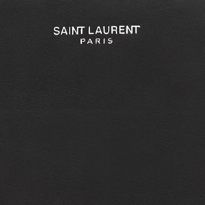 SAINT LAURENT Smooth Leather Wallet Men's Black-4
