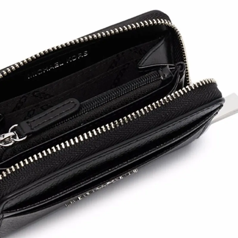 MICHAEL KORS Jet Set Cow Leather Card Holder Wallet Regular Women's Black-3